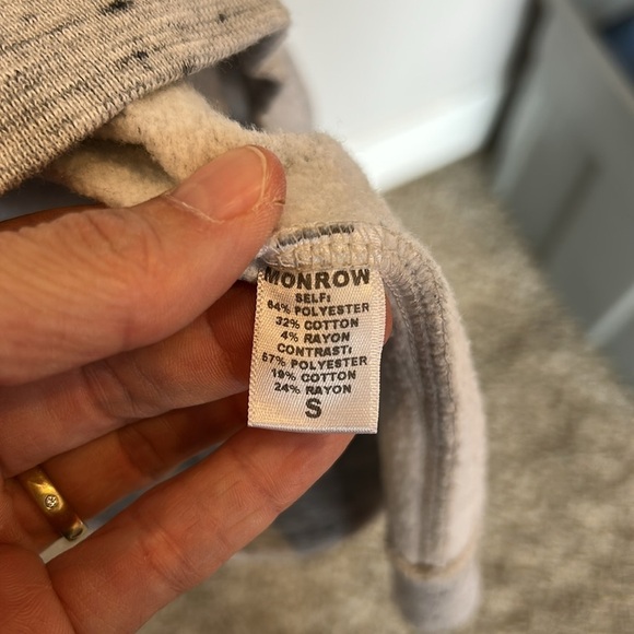 Monrow Vintage Raglan Sweatshirt Dress Heather Grey - Picture 5 of 7